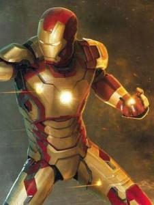 Dibujo conceptual de la armadura de Tony Stark en Iron Man 3