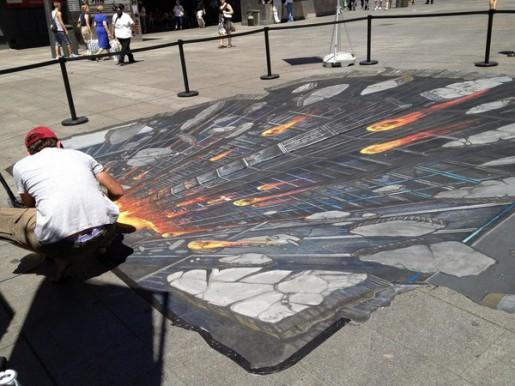 Un grafitti callejero en 3D para promocionar 