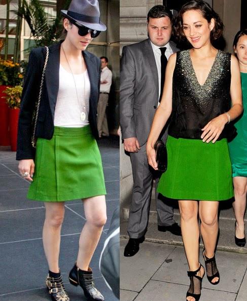 ¿Cómo sacarle partido a una falda verde manzana?