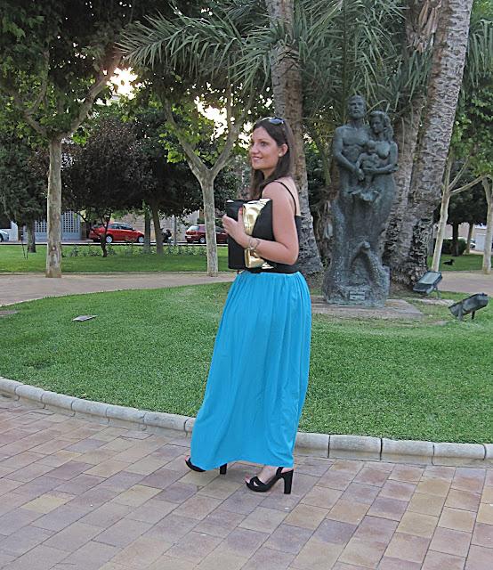 Maxi skirt turquoise