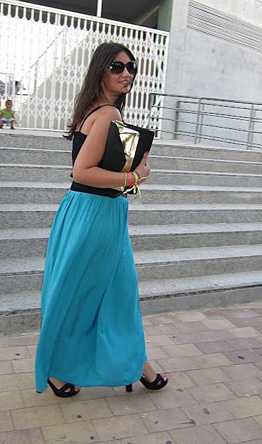 Maxi skirt turquoise