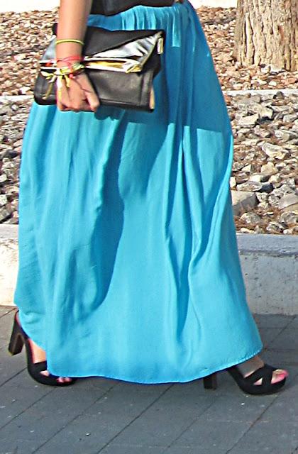 Maxi skirt turquoise