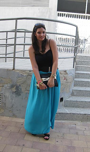 Maxi skirt turquoise