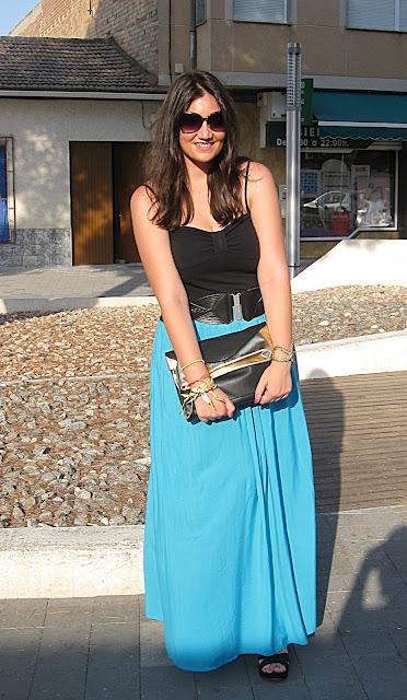 Maxi skirt turquoise