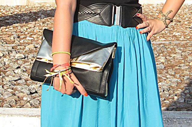 Maxi skirt turquoise