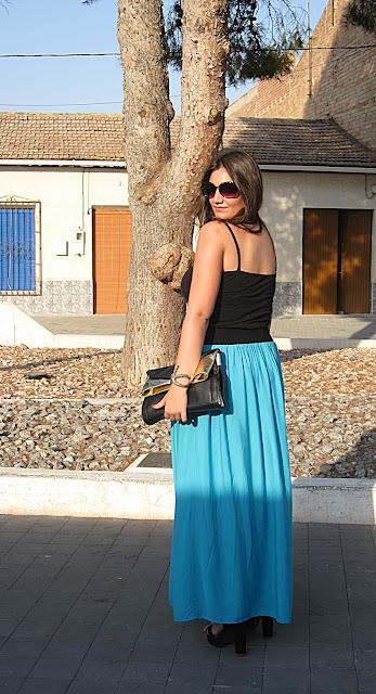 Maxi skirt turquoise