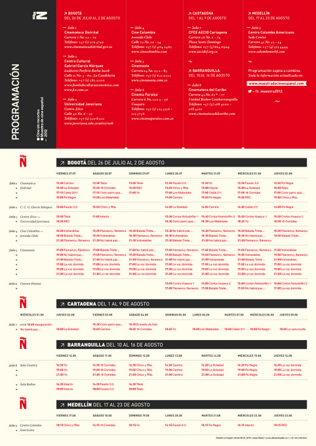 Material Informativo: Muestra de Cine Español 2012*