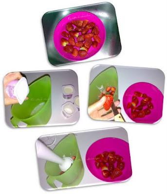 Tarta de yogurt de fresa con fresas 0%