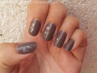 Visón con estampado plateado