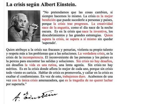 LA CRISIS SEGÙN ALBERT EINSTEIN