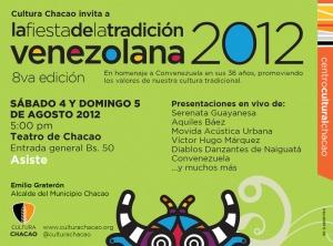 8va. Edición de La Fiesta de  la Tradición Venezolana Rinde homenaje a Convenezuela en el Teatro de Chacao