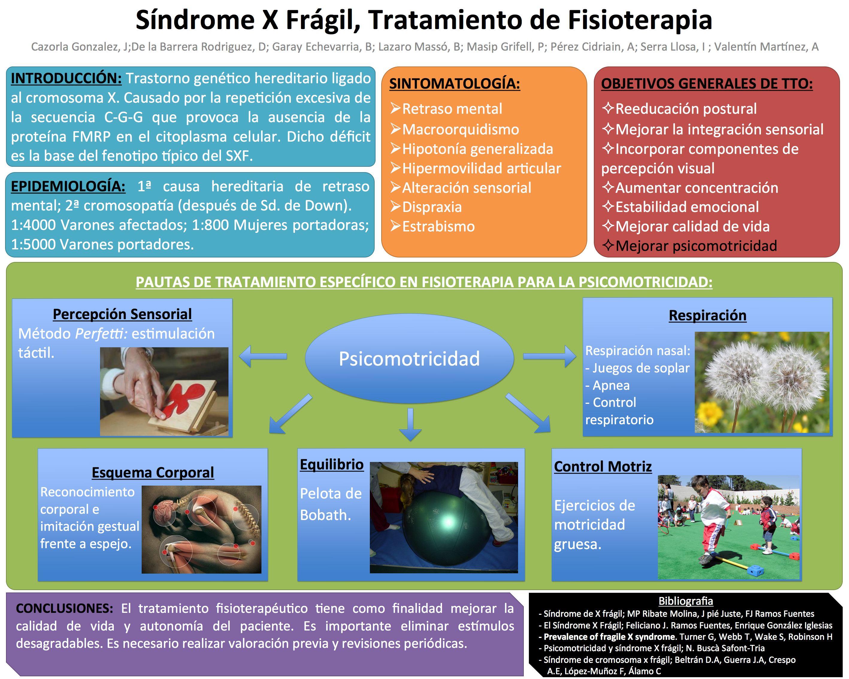 El síndrome del cromosoma X frágil, tratamiento fisioterapéutico