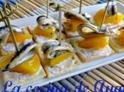 Crackers melocotón boquerones