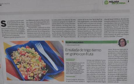 Receta playera en diario Sur Receta playera en diario Sur