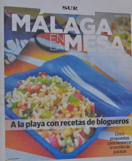 Receta playera en diario Sur Receta playera en diario Sur