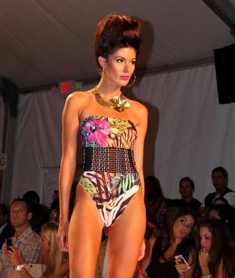 Swim trends for 2013 as seen at Mercedes - Benz Fashion Week, Miami. Dolores Cortés