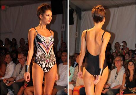 Tendencia baño 2013: en Miami, Dolores Cortés presentó bañadores con estampados étnicos