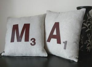 DIY tutorial como hacer cojines letras scrabble o apalabrados