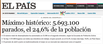 LAS ALARMANTES CIFRAS DE PARO (2º TRIMESTRE DE 2012)