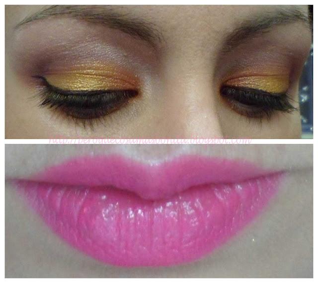 Maquillaje en tonos Naranja + Morado + Rosas