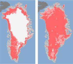 Deshielo extremo en Groenlandia