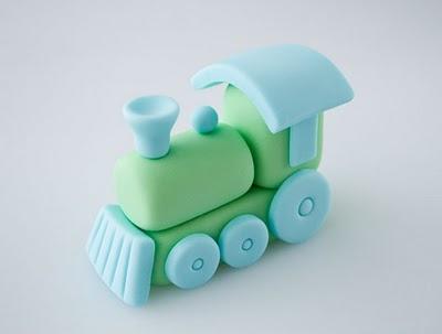 Modelar un tren con fondant