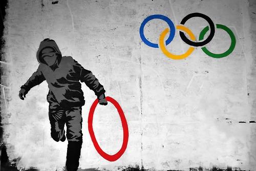 artpedia:

Banksy - Untitled (Olympic Rings), 2012