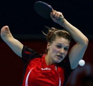 Natalia Partyka, la jugadora de tenis de mesa sin un brazo