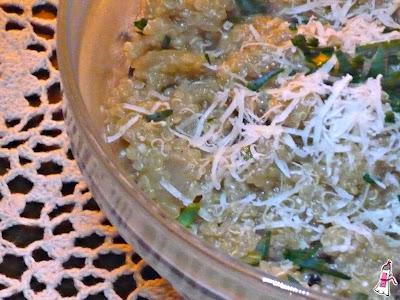 Risotto de quinua con hongos secos