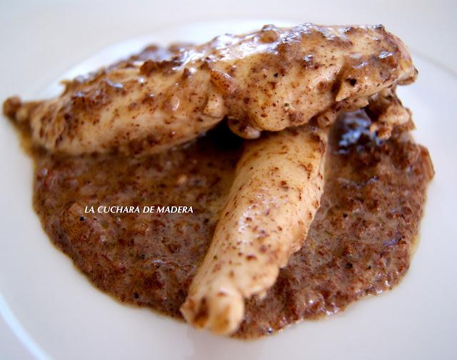 SOLOMILLOS DE POLLO EN SALSA DE MORCILLA