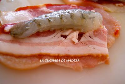 PECHUGAS DE POLLO RELLENAS DE LANGOSTINO