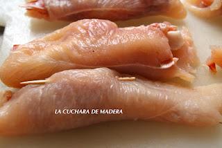 PECHUGAS DE POLLO RELLENAS DE LANGOSTINO