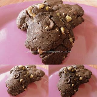 Galletas de chocolate y nueces