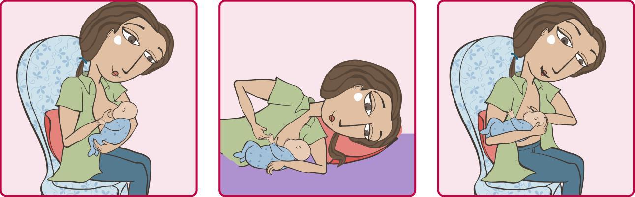 Lactancia Materna #dialactancia : Posiciones para amamantar.