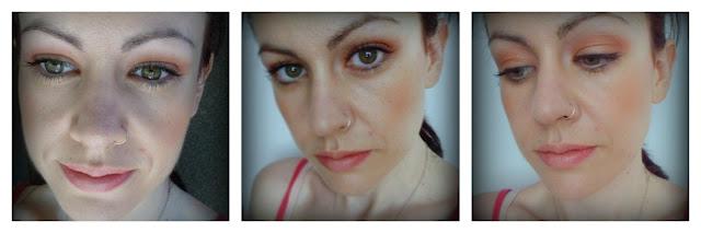 Maquillaje rápido en tonos naranjas y rosas