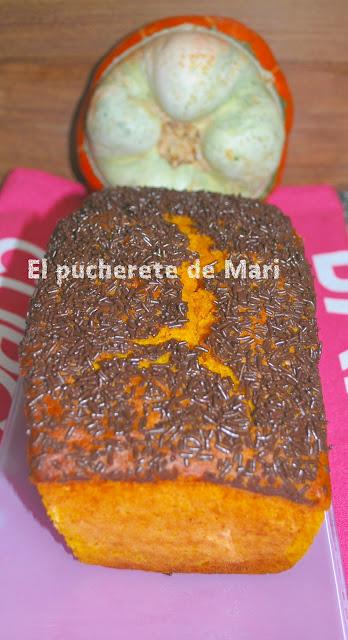 CAKE DE CALABAZA Y VIRUTAS DE CHOCOLATE