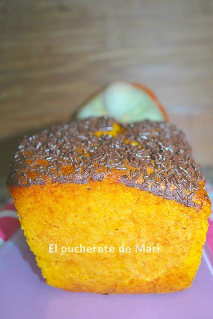 CAKE DE CALABAZA Y VIRUTAS DE CHOCOLATE