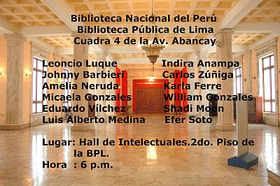 Maratón poética en homenaje del día del usuario 25 de noviembre