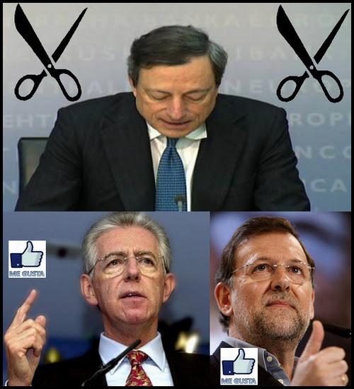 Batacazo en la Bolsa española y repunte de la prima de riesgo.