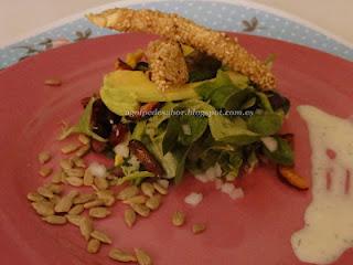 Ensalada de pollo al sésamo