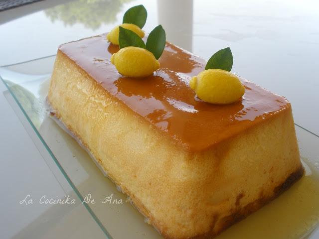 Flan de queso semi curado