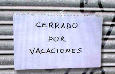 Cerrado por vacaciones