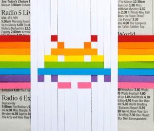DIY adorno marcianito space invaders papel 