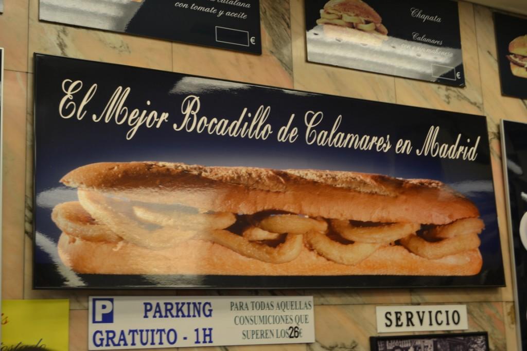 El mejor bocadillo de calamares en Madrid