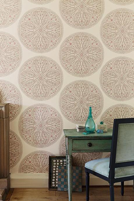 papel-pintado-sanderson-paisley-circles Adorado Paisley. Paisley, je t´adore!
