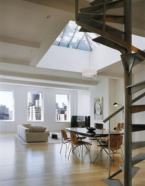 Messana-O'Rorke-Tank-House-New-York-water-tank-urban-tree-house-apartment-custom-stainless-steel-staircase