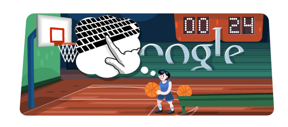 Doodle JJ.OO Londres 2012. Juego de baloncesto