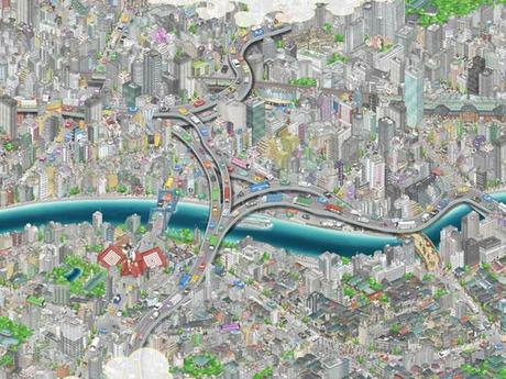 The Tokyo Skytree :: ilustración animada de Tokyo