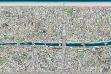 The Tokyo Skytree :: ilustración animada de Tokyo