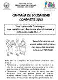 MATERIAL DE DIFUSIÓN DE LA CAMPAÑA DE SOLIDARIDAD COMPARTIR 2012 MATERIAL DE DIFUSIÓN DE LA CAMPAÑA DE SOLIDARIDAD COMPARTIR 2012